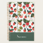 Niedliches, benutzerdefiniertes Erdbeermuster Planer (Vorderseite)