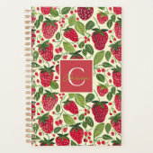 Niedliches, benutzerdefiniertes Erdbeermuster Planer (Vorderseite)