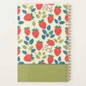 Niedliches, benutzerdefiniertes Erdbeermuster Planer (Rückseite)