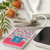 Niedliches, benutzerdefiniertes Erdbeermuster Schlüsselanhänger (Vorderseite rechts)