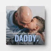 Niedliches benutzerdefiniertes Foto DADDY-Geschenk Fotoplatte (Vorderseite)