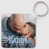 Niedliches benutzerdefiniertes Foto DADDY-Geschenk Schlüsselanhänger (Rückseite)