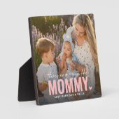 Niedliches benutzerdefiniertes Foto MOMMY-Geschenk Fotoplatte (Vorderseite)
