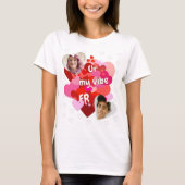 Niedliches benutzerdefiniertes Foto Valentine T-Shirt (Vorderseite)