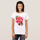 Niedliches benutzerdefiniertes Foto Valentine T-Shirt (Vorne ganz)