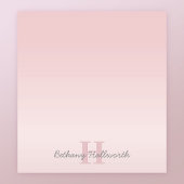 Niedliches benutzerdefiniertes Pink Monogram und I Notizblock