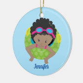 Niedliches benutzerdefiniertes Swim Team Afrikanis Keramik Ornament (Links)