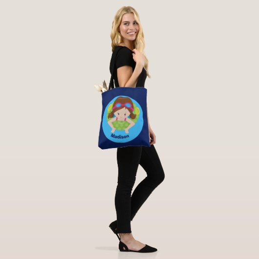 Niedliches benutzerdefiniertes Swim Team Girl Tasche (Am Model)