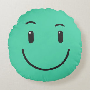 Niedliches, benutzerdefiniertes Textwerfer-Kissen Rundes Kissen