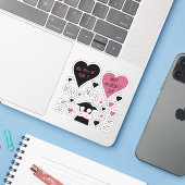 Niedliches Bergsee-Zauber im Mine Bergsee-Zauber Aufkleber (Laptop mit iPhone)