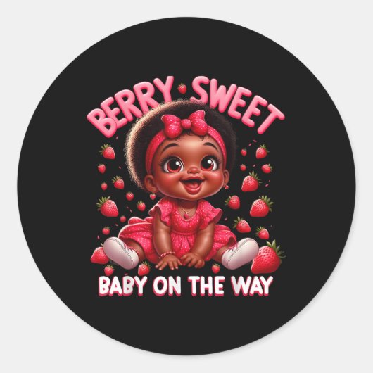 Niedliches Berry Sweet Baby auf dem Weg zur Niedli Runder Aufkleber (Vorderseite)