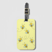 Niedliches Besengelb Gepäckanhänger (Vorderseite Vertikal)