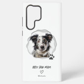 Niedliches Best Dog Mama Foto Samsung Galaxy Hülle (Rückseite)