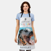 Niedliches Best Dog Mama Foto Schürze (Getragen)