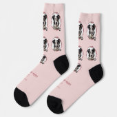 Niedliches Best Dog Mama Foto Socken (Linkes Detail)