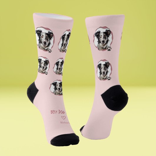 Niedliches Best Dog Mama Foto Socken