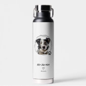 Niedliches Best Dog Mama Foto Trinkflasche (Vorne)