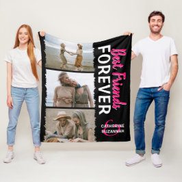 Niedliches "Best Friends Forever" 3 Foto Fleecedecke