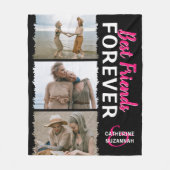 Niedliches "Best Friends Forever" 3 Foto Fleecedecke (Vorderseite)