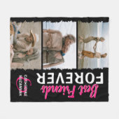 Niedliches "Best Friends Forever" 3 Foto Fleecedecke (Vorderseite (Horizontal))
