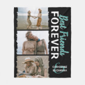 Niedliches "Best Friends Forever" 3 Foto Fleecedecke (Vorderseite)