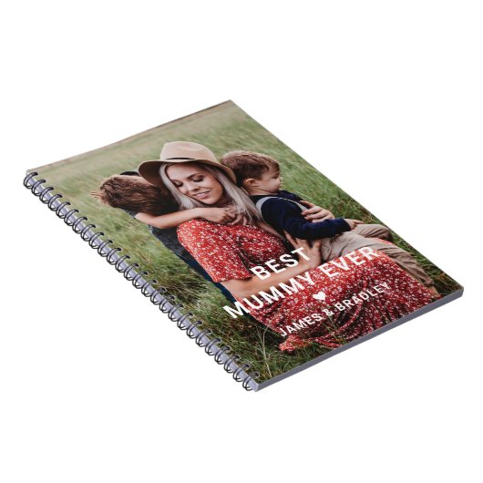 Niedliches Best Mummy Ever Heart Mother Day Foto Notizblock (Rechte Seite)