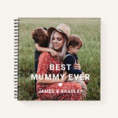 Niedliches Best Mummy Ever Heart Mother Day Foto Notizblock (Vorderseite)