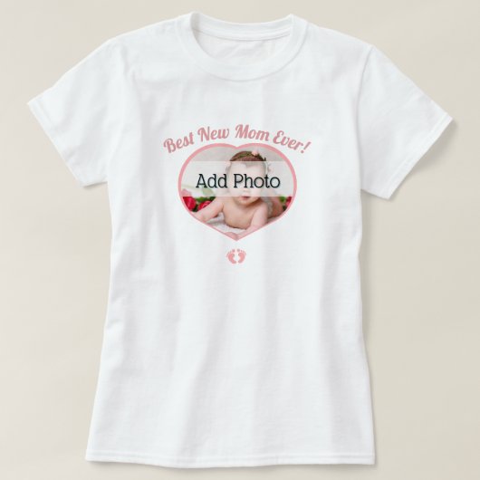 Niedliches Best New Mother Baby Foto Baby Girl T-Shirt (Design vorne)