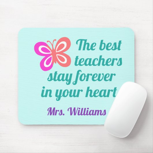 Niedliches Best Teacher Appreciate Butterfly Zitat Mousepad (Mit Mouse)