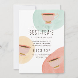 Niedliches Best Teas Galentine's Day Party Einladung