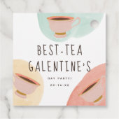 Niedliches Best Teas Galentine's Day Party Geschenkanhänger (Rückseite)