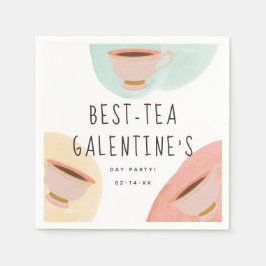 Niedliches Best Teas Galentine's Day Party Serviette