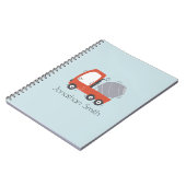 Niedliches Betonmischgerät Notizblock (Linke Seite)