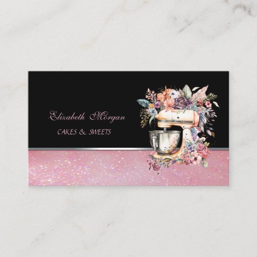 Niedliches, bezauberndes Blumenmischgerät Visitenkarte (Vorderseite)