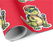 niedliches, bezauberndes Dinasaur Geschenkpapier (Rolleneckpunkt)