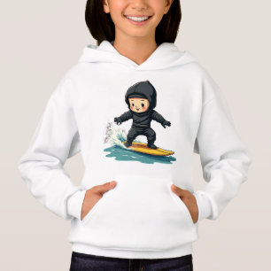 niedliches, bezauberndes Kind mit einem vollen Nin Hoodie