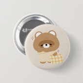 Niedliches Biber Button (Vorne & Hinten)