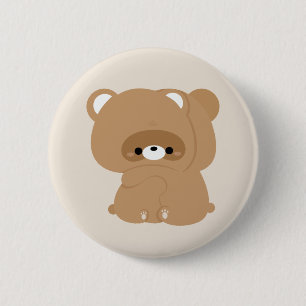 Niedliches Biber Button