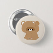 Niedliches Biber Button (Vorne & Hinten)