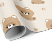 Niedliches Biber Geschenkpapier (Rolleneckpunkt)