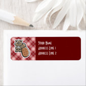 Niedliches Biber; Kariert, rot (Insitu)