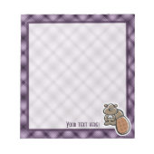 Niedliches Biber; Lila Notizblock (Vorderseite)