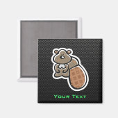 Niedliches Biber; schlank Magnet (Vorderseite/Rückseite)