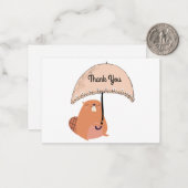 Niedliches Biber Vielen Dank Mitteilungskarte (Vorderseite/Rückseite Beispiel)