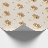 Niedliches Biberkuchen Geschenkpapier (Ecke)
