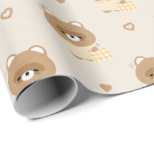 Niedliches Biberkuchen Geschenkpapier (Rolleneckpunkt)