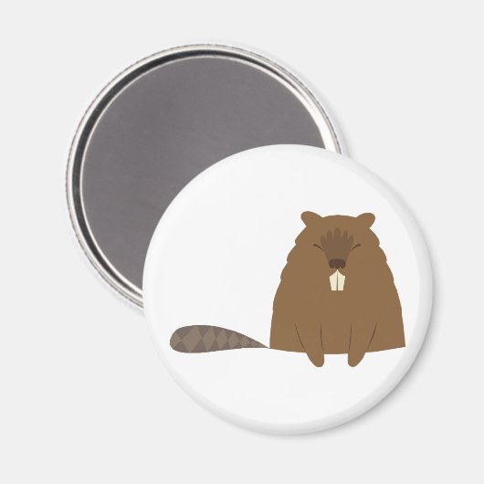 Niedliches Bibermagnet Magnet (Vorderseite/Rückseite)