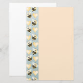 Niedliches Bienen-Honig-Herz-Briefpapier Briefpapier (Vorne/Hinten)