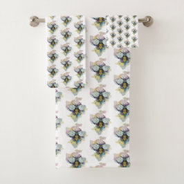 Niedliches Bienen- und Regenbogenwaschwasser Badet Badhandtuch Set