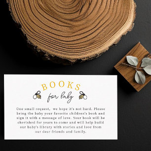 Niedliches BienenBaby-Duschbuch für Babybriefe Begleitkarte